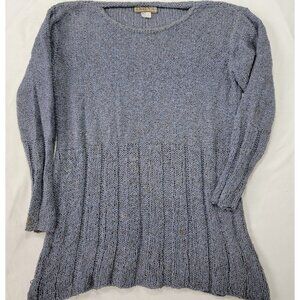 DALYA Women's Knit Pullover Sweater Loose Weave Blue Brown Size M / L  Israel